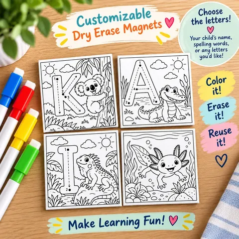 Personalized Letter Learning Magnet Starter Set